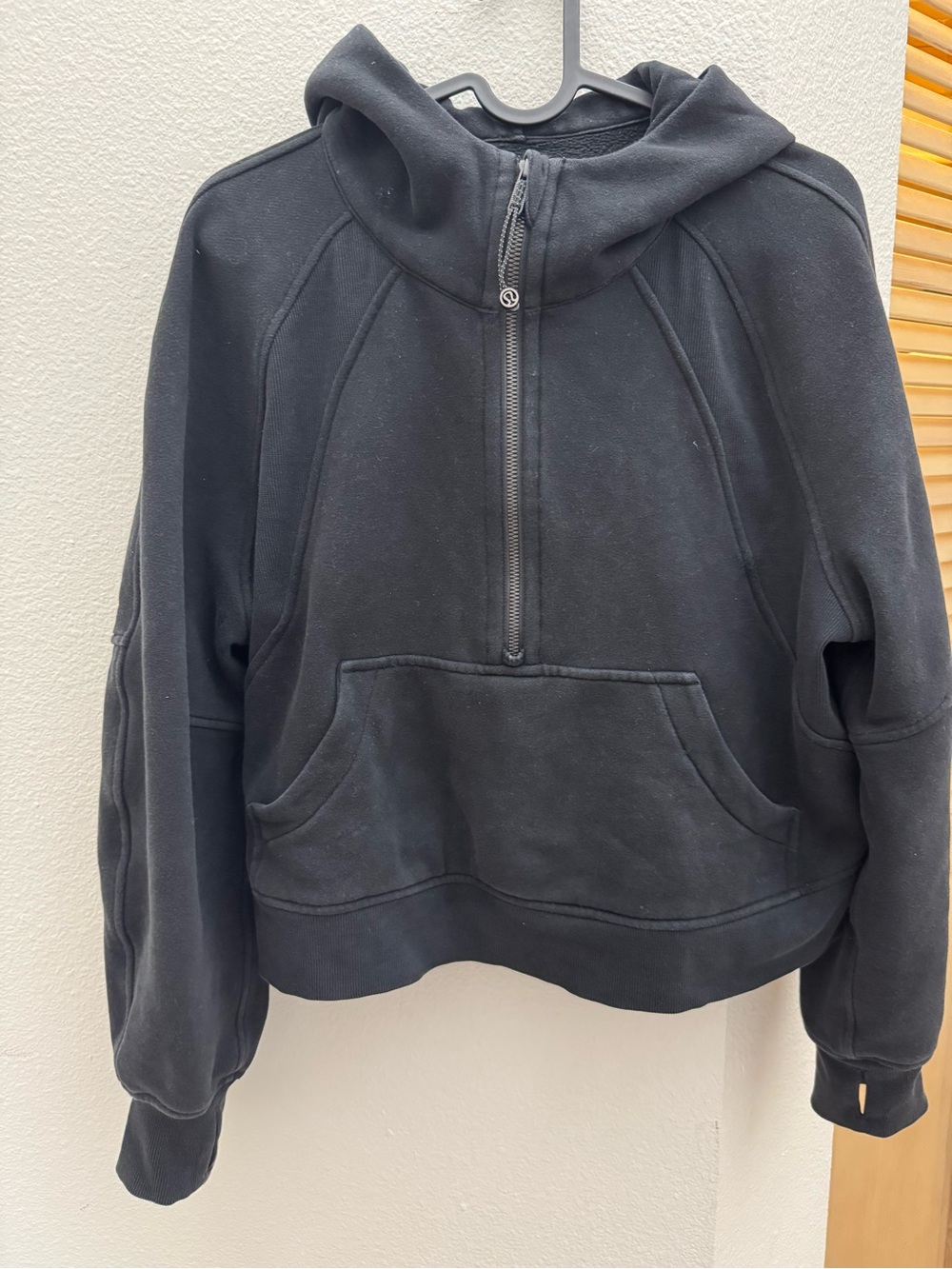 lululemon athletica Black Half-Zip Hoodie Pullover